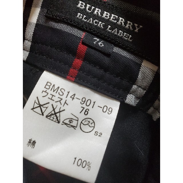 正規品最新作 BURBERRY BLACK LABEL バーバリーブラックレーベル パンツ チェック柄 未使用に近い 美品 価格交渉OKの通販  by ティモ's shop｜バーバリーブラックレーベルならラクマ