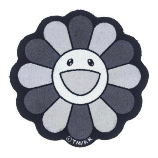 Flower Floor Mat / Black × White
