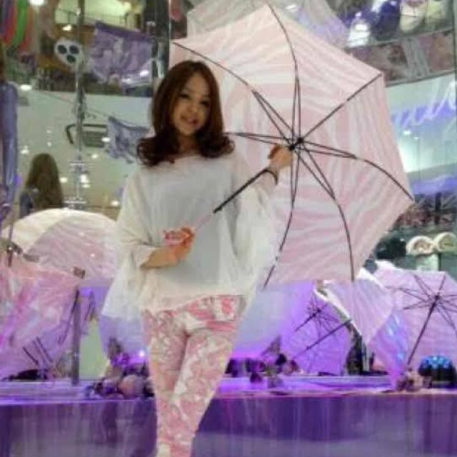 Rady(レディー)のRady ** 傘 ノベルティ ピンクゼブラ柄 ピンク 白 レディースのファッション小物(傘)の商品写真