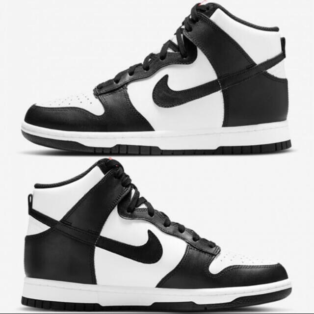 Womens DUNK HI BLACK AND WHITE 24センチ