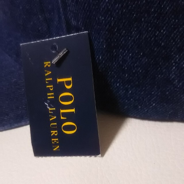 Ralph Lauren(ラルフローレン)の定8250円!海外限定デニム生地!ラルフローレン高級刺繍ロゴキャップ帽子 メンズの帽子(キャップ)の商品写真