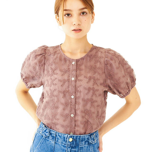 blooming sheer top ～ﾌﾞﾙｰﾐﾝｸﾞｼｱｰﾄｯﾌﾟ