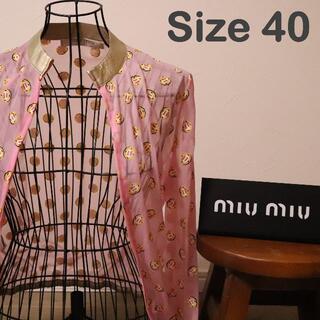 ミュウミュウ(miumiu)のMIU MIU　ミュウミュウ　薄手　ジャケット　ピンク　size 40(その他)