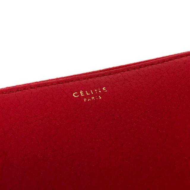 celine(セリーヌ)のセリーヌ ラージ ジップドウォレット　長財布 レザー レッド　レディース レディースのファッション小物(財布)の商品写真