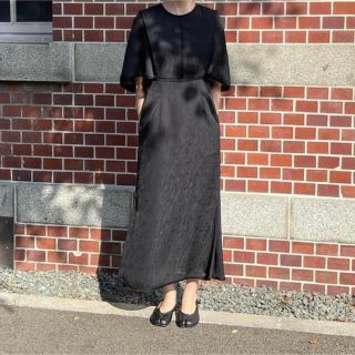 mame kurogouchi チューリップジャガード ワンピース ドレス-