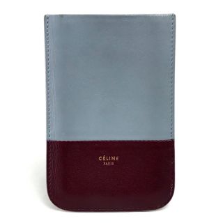 セリーヌ(celine)のセリーヌ バイカラー ツートンカラーiphoneケース  ポーチ 袋型 レザー(iPhoneケース)