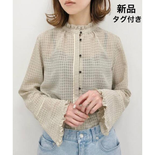 IENA LA BOUCLE ブライトサッカーブラウス 新品タグ付き