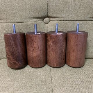 ムジルシリョウヒン(MUJI (無印良品))の 無印 木製脚 １０ｃｍ／ブラウン（Ｍ８） ４本組・ブラウン(その他)