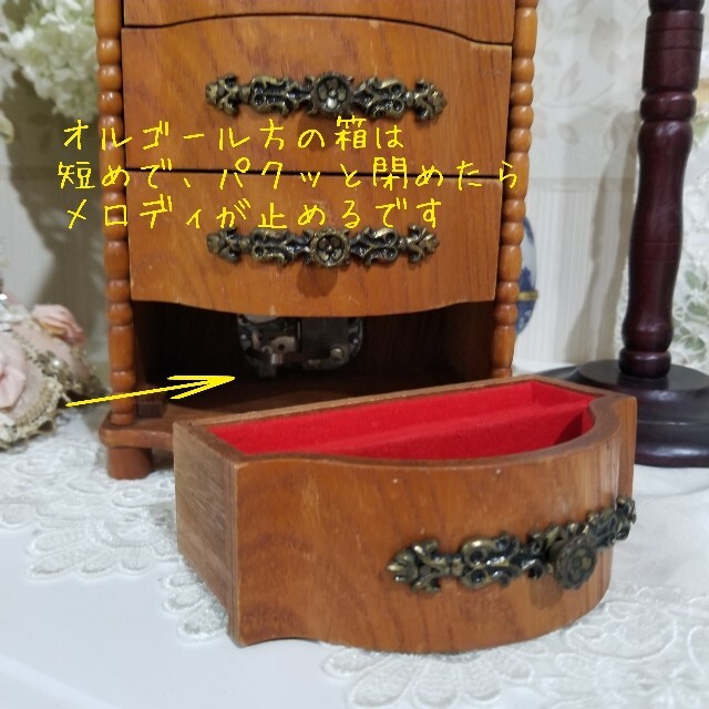 SANKYO(サンキョー)のアンティーク/レトロ/アクセサリーケース/収納箱/とても昔の箱です・*:.。❁ インテリア/住まい/日用品のインテリア小物(小物入れ)の商品写真