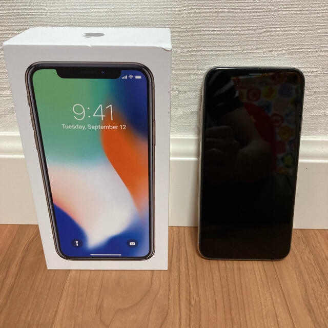 64GB【美品】iPhone X silver 64 GB SIMフリー