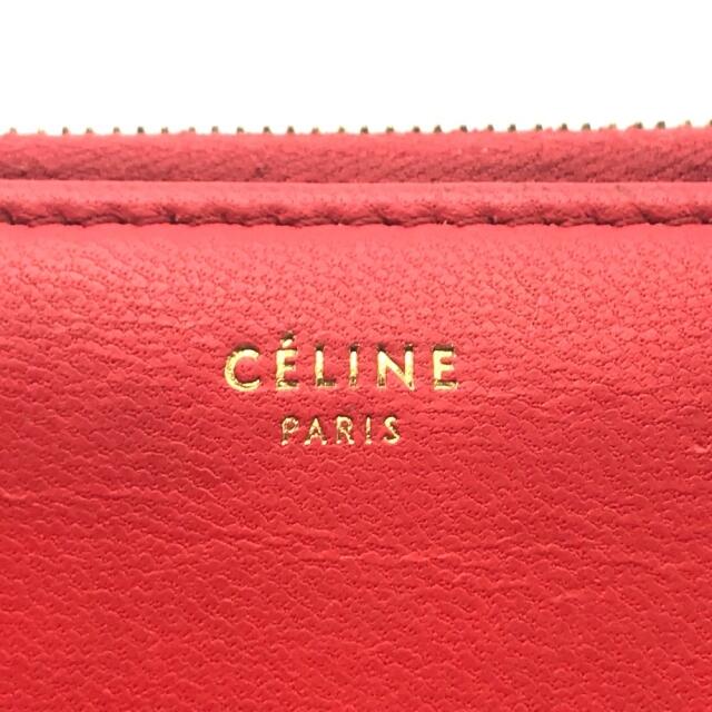 celine(セリーヌ)のセリーヌ ラウンドファスナー  長財布 （小銭入れあり） レッド系×ベージュ レディースのファッション小物(財布)の商品写真