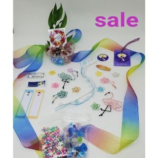 sale☆ハーバリウム材料☆七夕フラミンゴ②(各種パーツ)