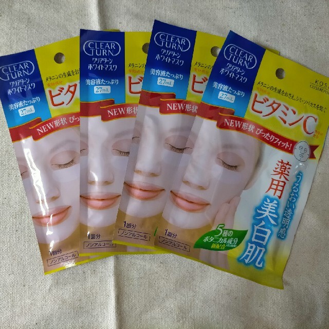 KOSE COSMEPORT(コーセーコスメポート)のクリアターンホワイトマスク ビタミンＣ コスメ/美容のスキンケア/基礎化粧品(パック/フェイスマスク)の商品写真