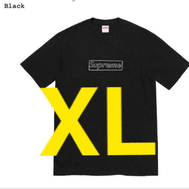 XL supreme kaws chalk logo box シュプリームTシャツ/カットソー(半袖/袖なし)