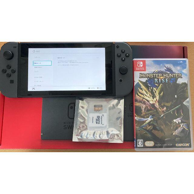 Nintendo switch 本体＋モンスターハンターライズ＋microSD