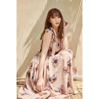 スナイデル(SNIDEL)のherlipto Sunflower-printed Midi Dress(ロングワンピース/マキシワンピース)