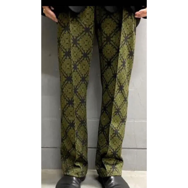 独特の素材 美品 ストレート グリーン needles トラックパンツ