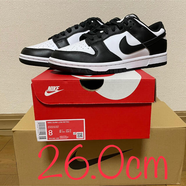 NIKE DUNK LOW Retro White Black ダンク　パンダ