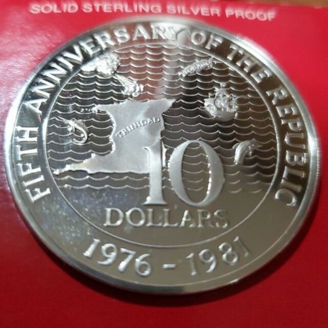 46 トリニダードトバゴ 1981 10ドル プルーフ銀貨
