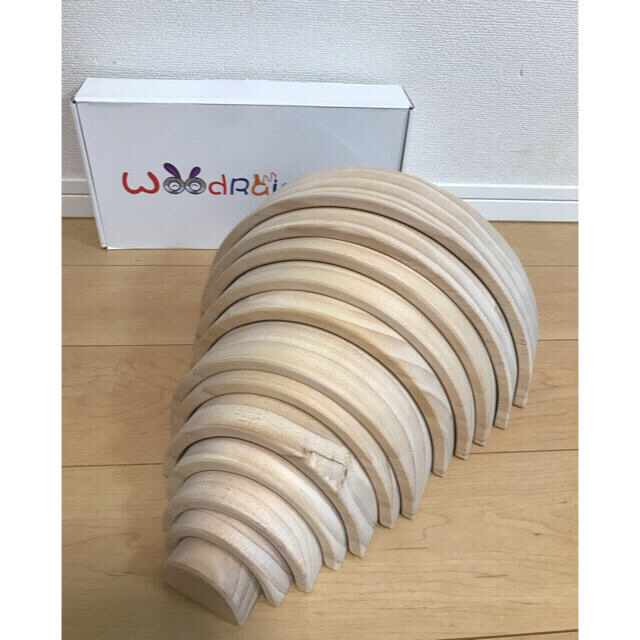 虹の積み木 アーチレインボー グリムス 社 模倣品 グッドトイ 木のおもちゃ 5