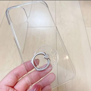 iPhone11 スマホケース　透明　リング付き(iPhoneケース)