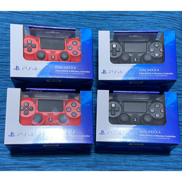 PS4 純正 ワイヤレス DUALSHOCK4 マグマレッド ジェットブラック