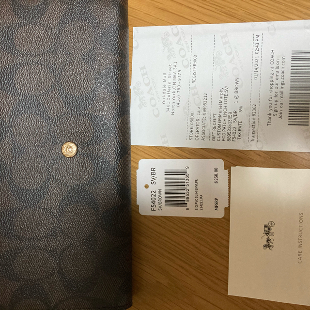 COACH(コーチ)の新品　COACH 長財布　F54022 レディースのファッション小物(財布)の商品写真