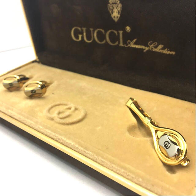 未使用品 オールドグッチ カフス タイピン セット ヴィンテージ GUCCI