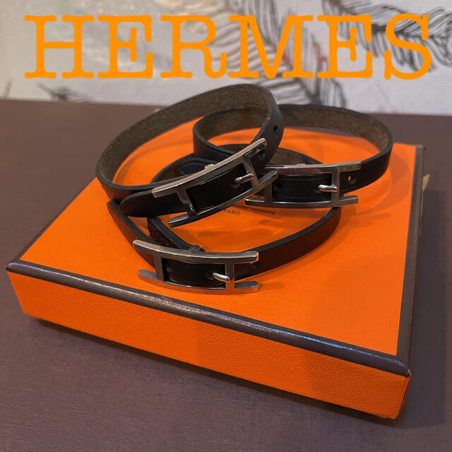Hermes - 正規品☆HERMES エルメス アピ3 レザーブレスレット 新品