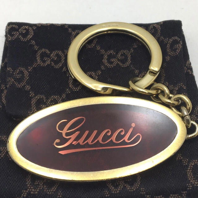 Gucci - GUCCI キーホルダー キーリング バッグチャーム 筆記体