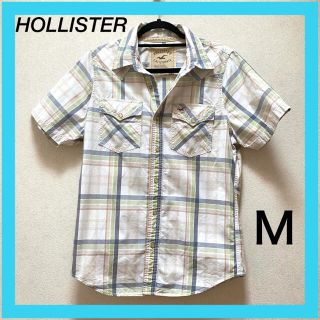 ホリスター(Hollister)のHOLLISTER ホリスター　半袖チェックシャツ　コットン100% Ｍサイズ(シャツ)