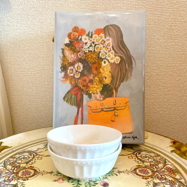 Francfranc(フランフラン)のkiki さま専用　Covenant garden 小皿　ホワイトエレメンツ　 ハンドメイドの生活雑貨(食器)の商品写真
