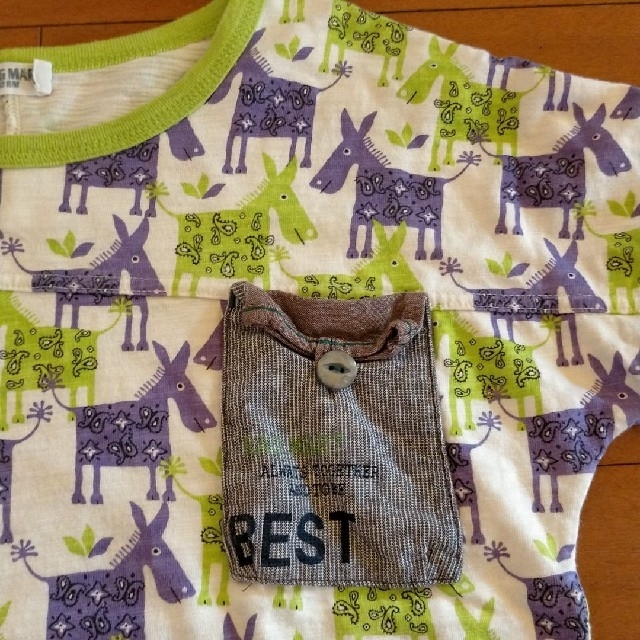 RAG MART(ラグマート)のRAG MART ロバ柄 カットソー キッズ/ベビー/マタニティのキッズ服男の子用(90cm~)(Tシャツ/カットソー)の商品写真