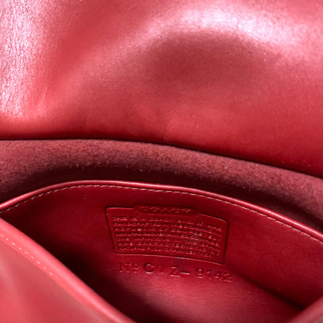 COACH(コーチ)の⭐︎希少⭐︎オールドコーチ ショルダーバッグ ミニポシェット 赤 レディースのバッグ(ショルダーバッグ)の商品写真