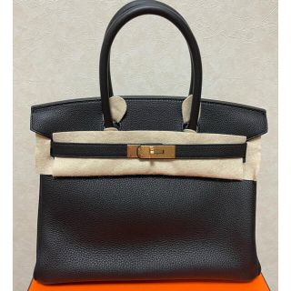 エルメス(Hermes)の『リピーター様お取り置き』HERMES バーキン 30 黒　ローズゴールド金具(ハンドバッグ)