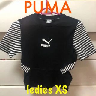 プーマ(PUMA)のPUMA 変形ショート丈Tシャツ レディースXS(Tシャツ(半袖/袖なし))