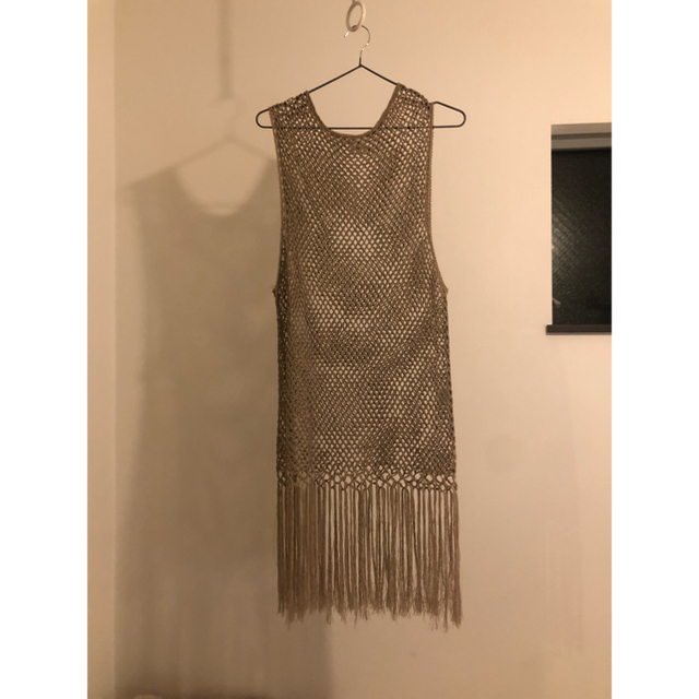 BEAUTY&YOUTH UNITED ARROWS(ビューティアンドユースユナイテッドアローズ)の＜6(ROKU)＞MESH FRINGE NO SLEEVE KNIT/ニット レディースのトップス(ベスト/ジレ)の商品写真