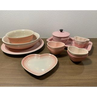 ルクルーゼ(LE CREUSET)のル・クルーゼ　ピンク食器セット　11点(食器)