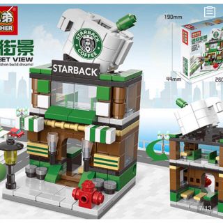 LEGO 互換性　スタバ風 レゴ　ビルディングブロック　ショップ　おもちゃ(模型/プラモデル)