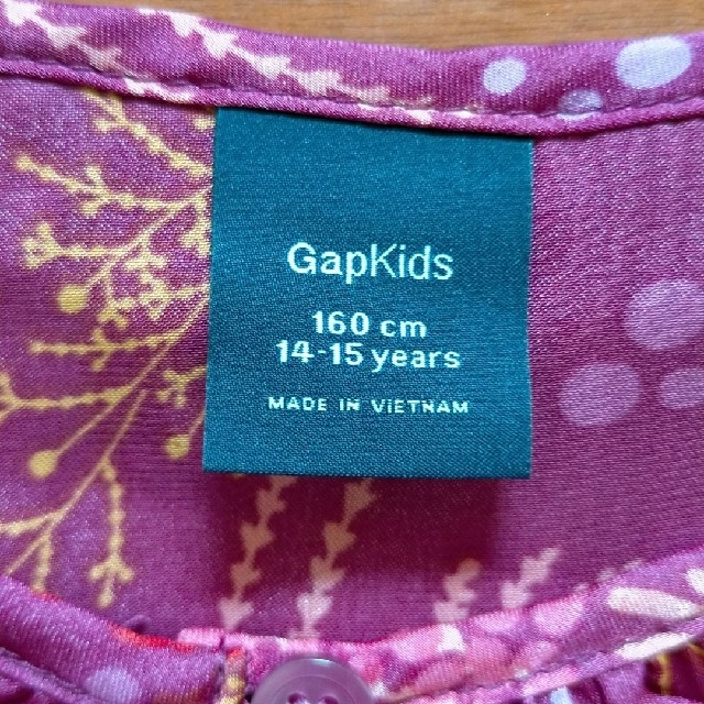 GAP Kids(ギャップキッズ)のGAP KIDS レトロ 花柄 フリル トップス キッズ/ベビー/マタニティのキッズ服女の子用(90cm~)(ブラウス)の商品写真