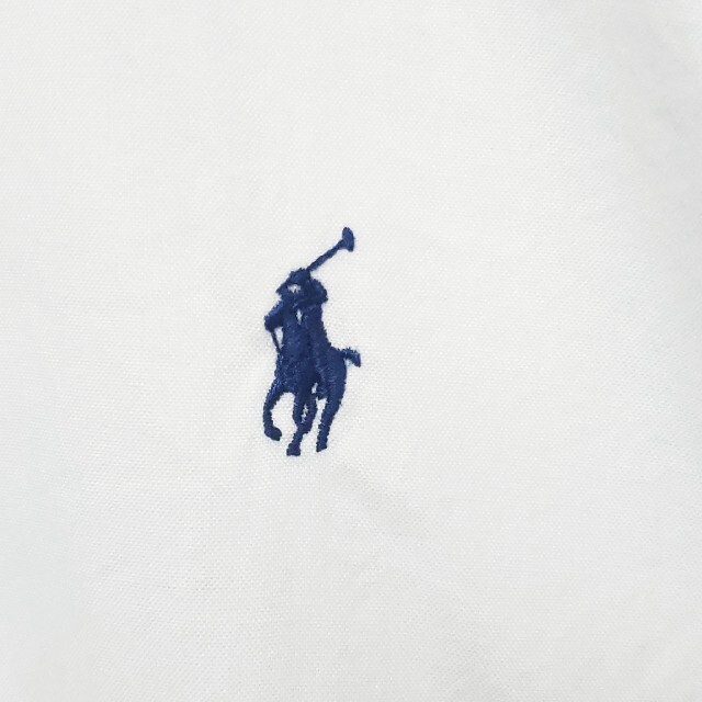 POLO RALPH LAUREN(ポロラルフローレン)の《値引き中》ラルフローレン ホワイトシャツ ポニー刺繍ロゴ ブルー 2XL メンズのトップス(シャツ)の商品写真