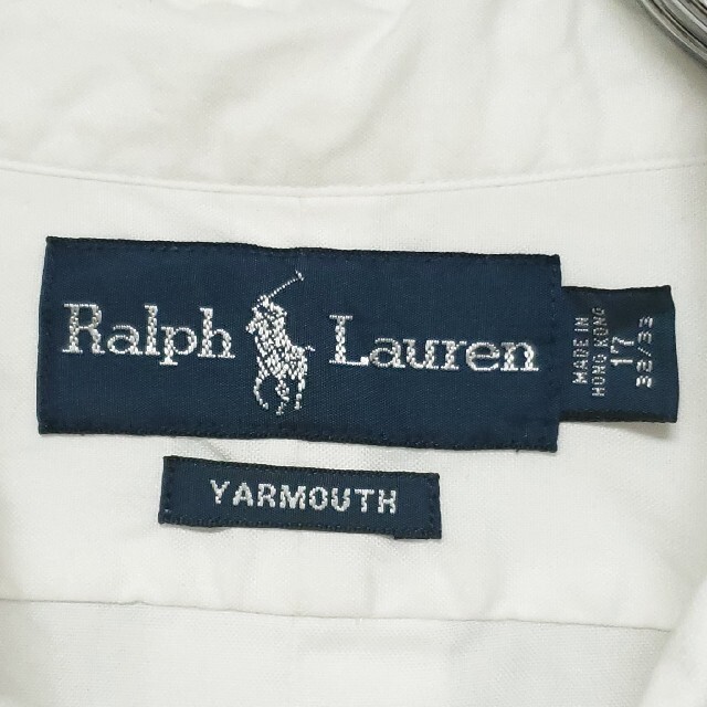 POLO RALPH LAUREN(ポロラルフローレン)の《値引き中》ラルフローレン ホワイトシャツ ポニー刺繍ロゴ ブルー 2XL メンズのトップス(シャツ)の商品写真