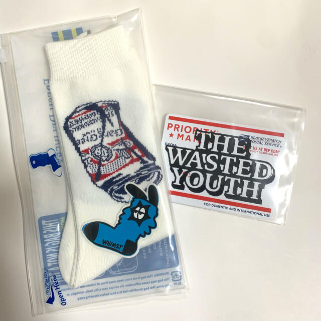 Whimsy × VERDY CAN SOCKS wasted youth 白