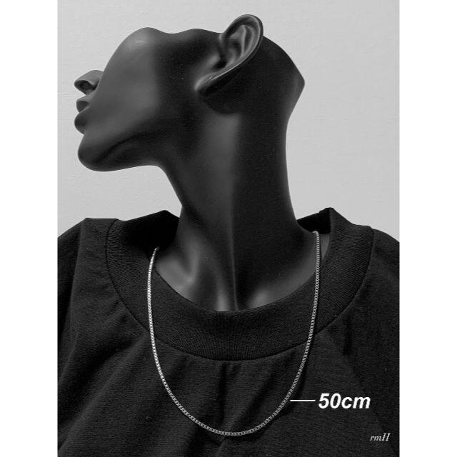 ボックスチェーンネックレス 1.5mm 50cm 男女兼用 シルバー ネックレス ボックスチェーンネックレス 1.5mm 50cm 男女兼用 シルバー ネックレス