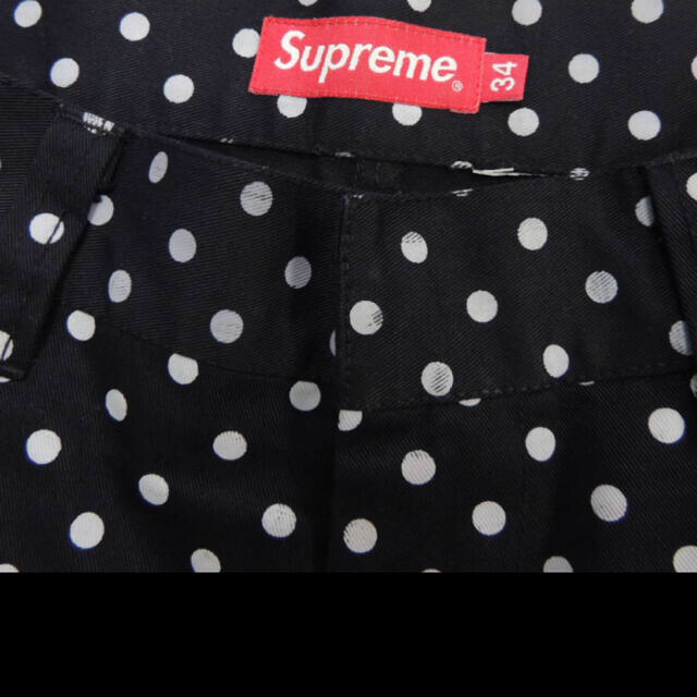 SUPREME シュプリーム 18AW Wark Pant Porka Dot ワーク ドット パンツ レッド/ブラック