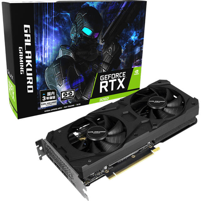 非対象電波法【新品・未開封】玄人志向 GG-RTX3060-E12GB/OC/DF