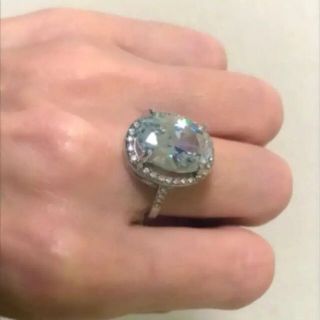 ビンテージ ホワイトサファイアリング  5.8ct(リング(指輪))