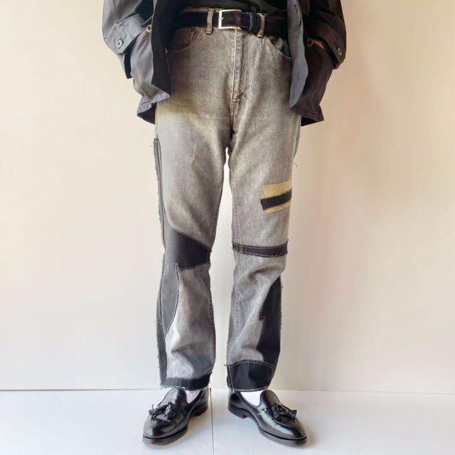 【一点物】LEVI’S リメイクデニム パッチ ロマンスグレー 刺繍 90s