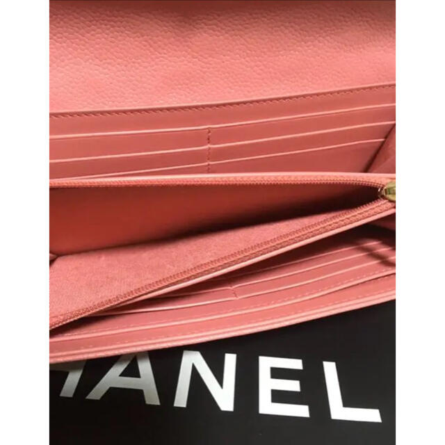 CHANEL(シャネル)のまま様専用♡超美品★ シャネル カメリア  キャビアスキン長財布  正規品 レディースのファッション小物(財布)の商品写真