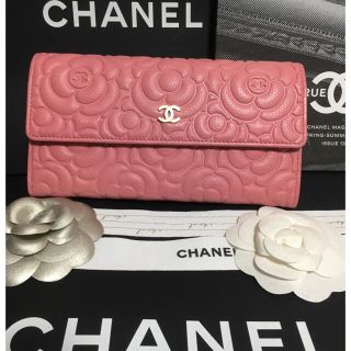 シャネル(CHANEL)のまま様専用♡超美品★ シャネル カメリア  キャビアスキン長財布  正規品(財布)